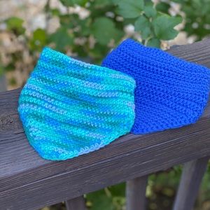 2 handmade baby boy drool bibs